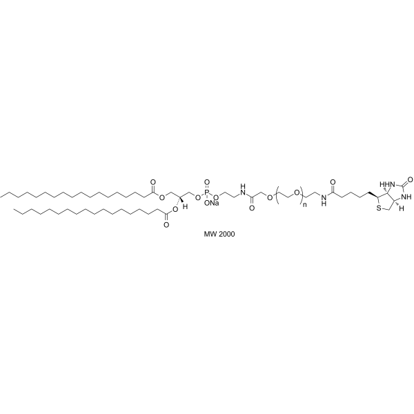 DSPE-PEG-Biotin (MW 2000) Structure